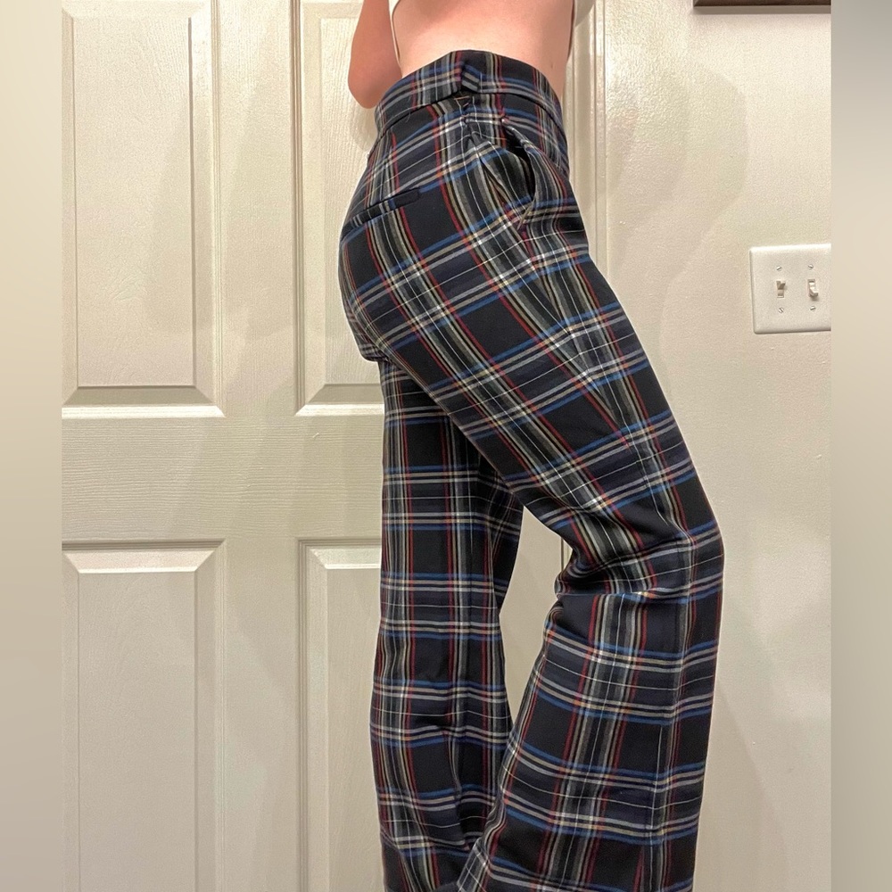 zara plaid trousers/dress pants